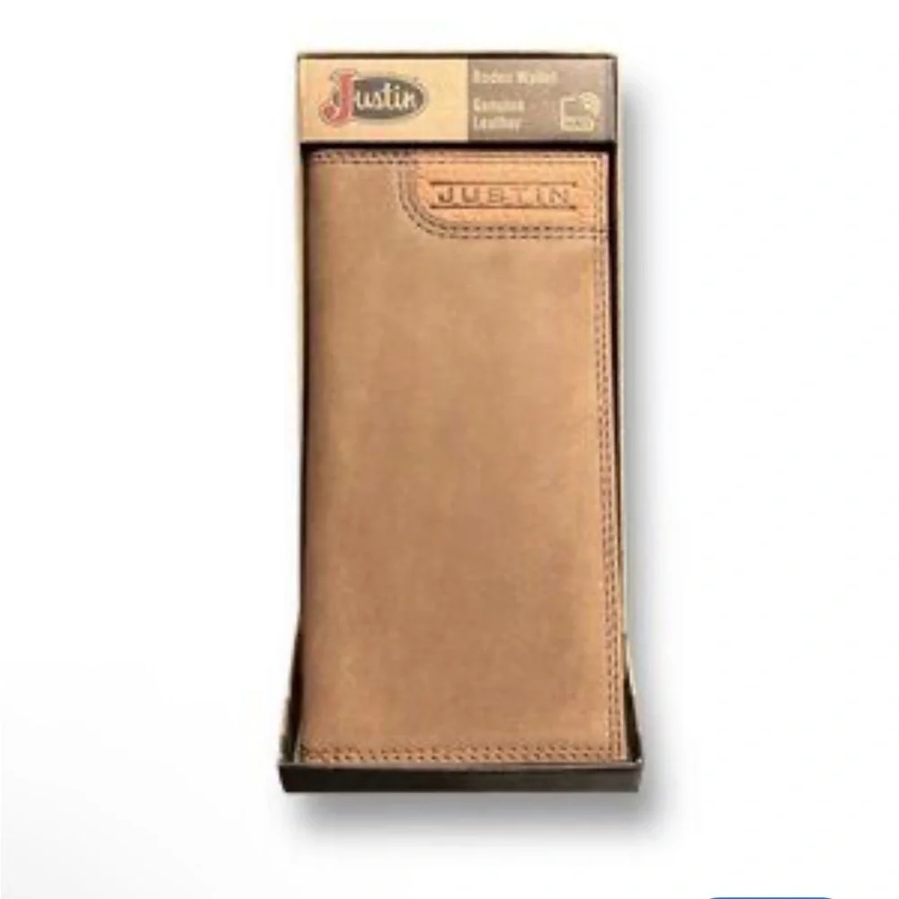 NWT Justin Boots brand Genuine Leather Rodeo Wallet NEW IN BOX